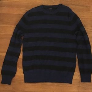 Blue and black striped sweater
